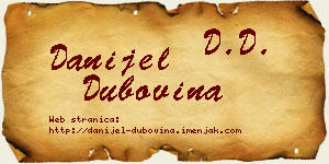 Danijel Dubovina vizit kartica